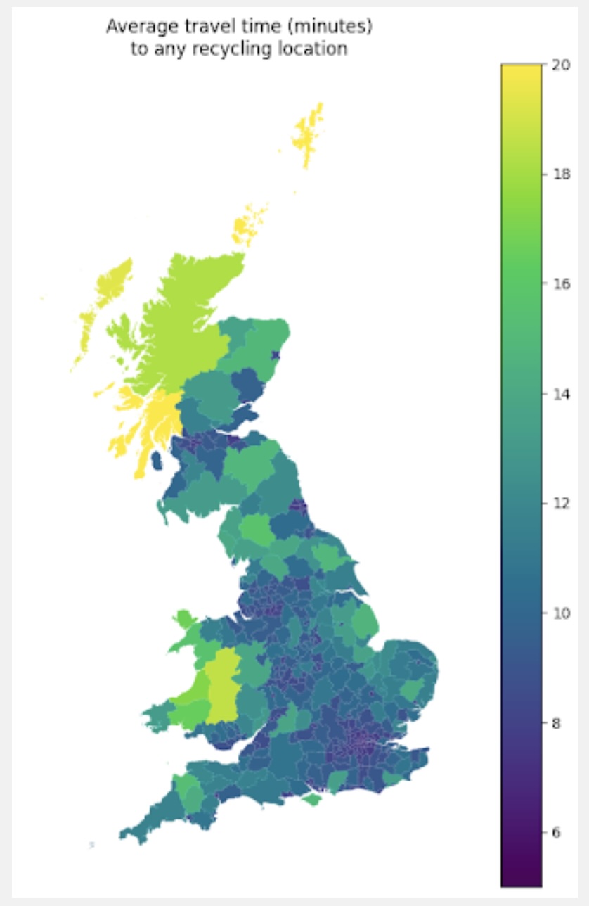 Recycling map